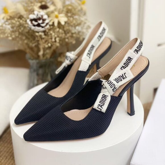 Dior J'Adior Black Slingback Heels - Picture 1 of 9